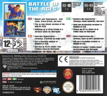 Superman Returns (USA) box cover back